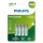 Philips R03B4RTU10/10 - 4 pz Batterie ricaricabili AAA NiMH/1,2V/1000 mAh
