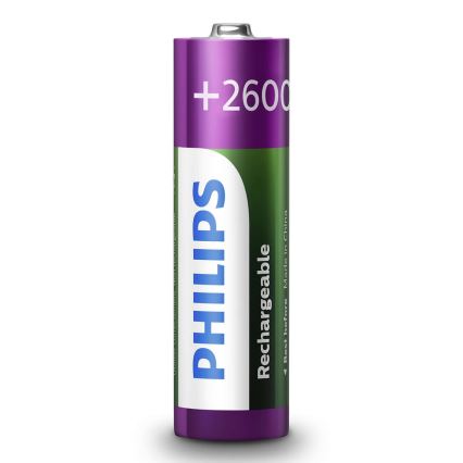 Philips R6B2A260/10 - 2 Stk. wiederaufladbare Batterien AA MULTILIFE NiMH/1,2V/2600 mAh