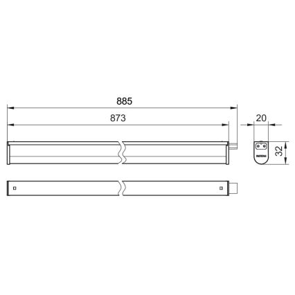 Philips - Réglette de cuisine PROJECTLINE LED/9,6W/230V 3000/4000/6500K