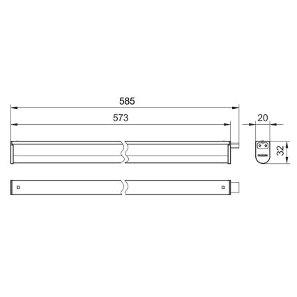 Philips - Réglette LED de cuisine PROJECTLINE LED/6,5W/230V 3000/4000/6500K