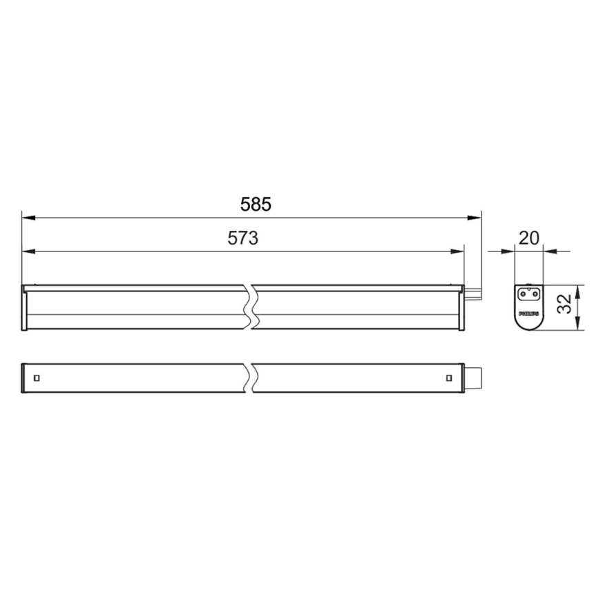Philips - Réglette LED de cuisine PROJECTLINE LED/6,5W/230V 3000/4000/6500K
