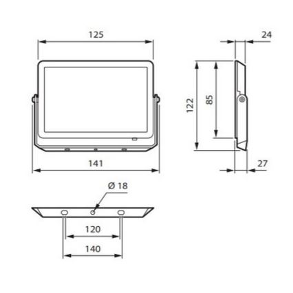 Philips - Riflettore LED DECOFLOOD LED/20W/230V IP65