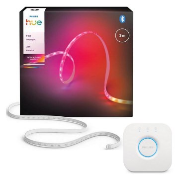 Philips - Ruban LED Hue FLUX RVB+W dimmable 3m LED/12W/230V 2200-6500K + Hue Bridge
