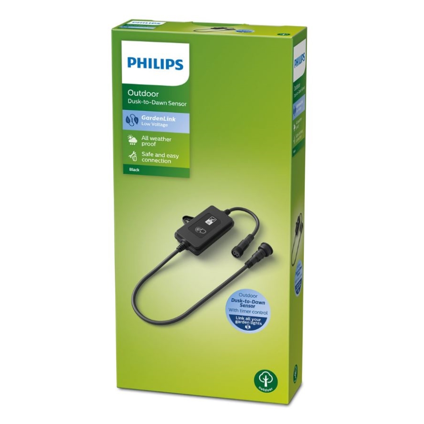 Philips - Sensore crepuscolare da esterno con timer IP44