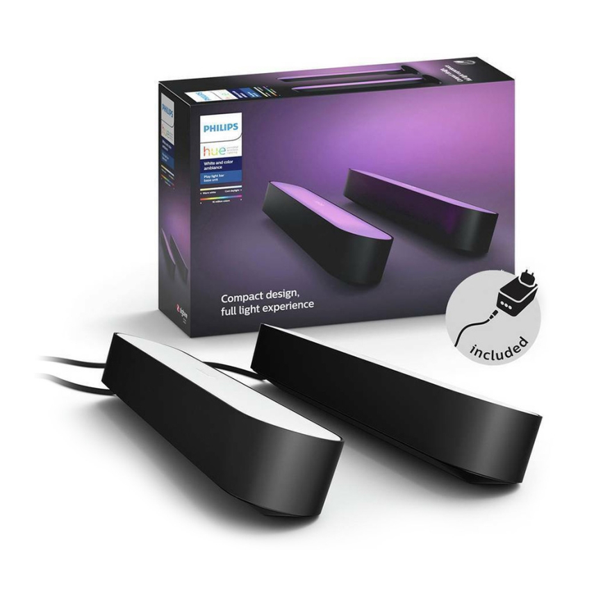 Philips 78202/30/E7 - SET 2x Lampada da tavolo dimmerabile LED RGB HUE WHITE AND COLOR AMBIANCE LED/6W/230V