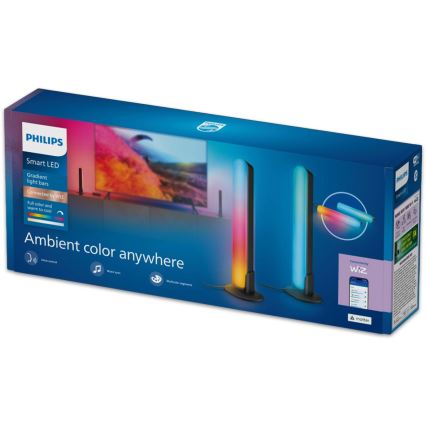 Philips - Confezione da 2 lampade LED RGBIC dimmerabili SMART GRADIENT LED/8W/230V 2700-6500K Wi-Fi