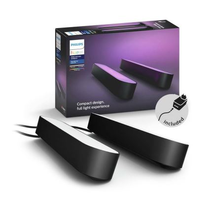 Philips 78202/30/E7 - SET 2x LED RGB Dimmbare Tischlampe HUE WHITE AND COLOR AMBIANCE LED/6W/230V