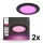 Philips - Set 2x LED RGBW dimmbare Badezimmer-Einbauleuchte Hue SLIM LED/12W/230V 2000-6500K schwarz IP44
