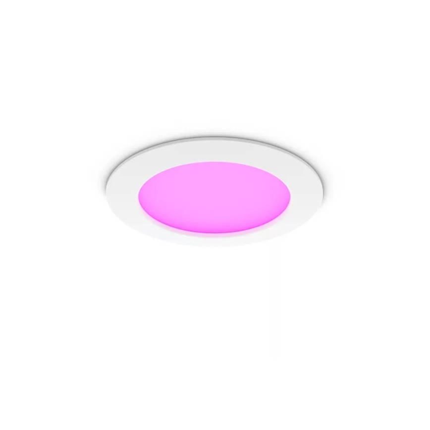 Philips - SET 2x LED RGBW dimmbare Badezimmer-Einbauleuchten Hue SLIM LED/12W/230V 2000-6500K weiß IP44