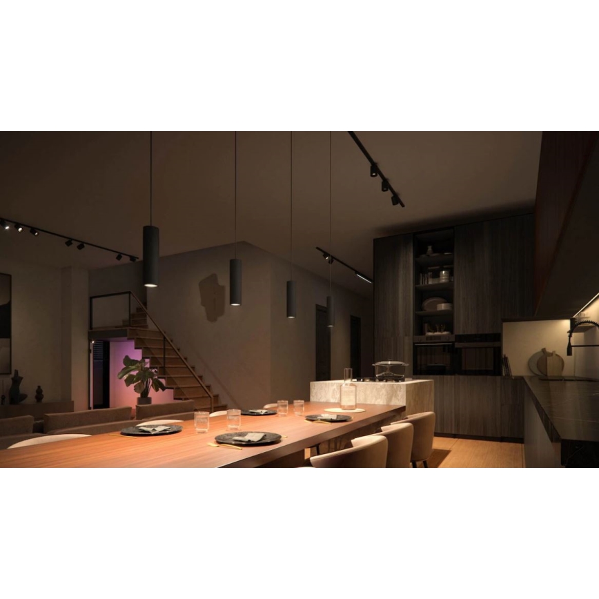 Philips - SET 3x Lampadario LED RGBW dimmerabile su corda per sistema a binario Hue PERIFO LED/15,6W/230V 2000-6500K