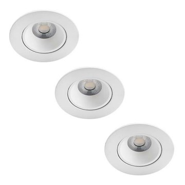 Philips - SET 3x LED Faretto da incasso bagno dimmerabile ABROS LED/9W/230V IP44