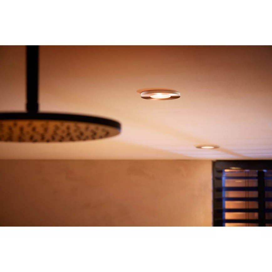 Philips - SET 3x LED RGBW Lampada da incasso dimmerabile per bagni Hue XAMENTO 1xGU10/4,2W/230V IP44 2000-6500K