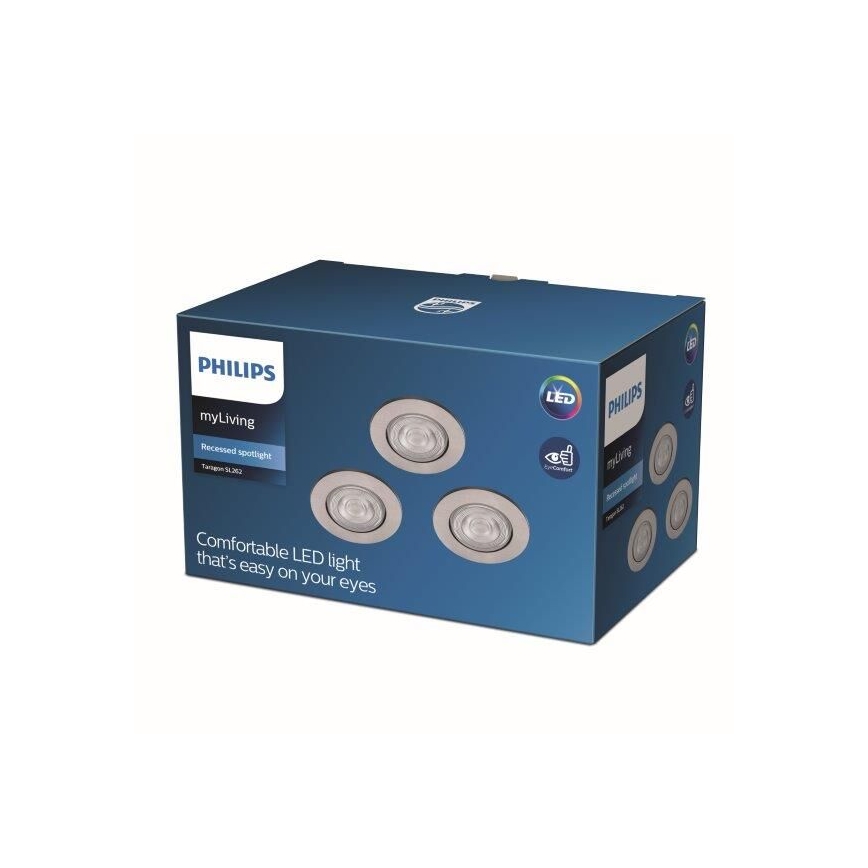 Philips - SET 3x Spot encastrable LED/4,5W/230V 2700K