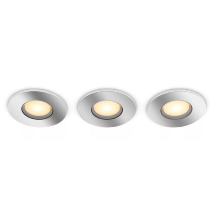 Philips - SET 3x Luce da incasso LED da bagno dimmerabile Hue ADORE BATHROOM 1xGU10/4,2W/230V 2200-6500K IP44