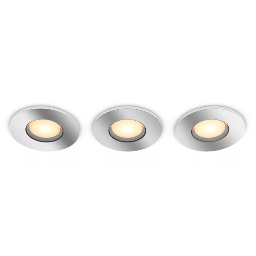 Philips - SET 3x Luce da incasso LED da bagno dimmerabile Hue ADORE BATHROOM 1xGU10/4,2W/230V 2200-6500K IP44