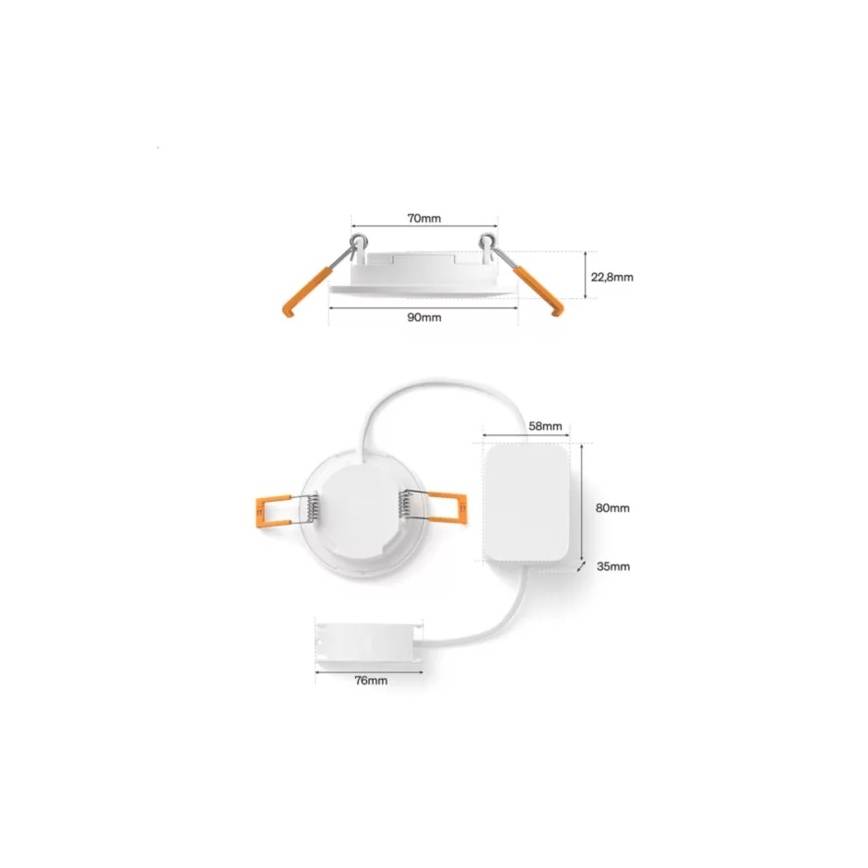 Philips - Set da 3 faretti LED RGBW dimmerabili per bagno Hue SLIM LED/8,3W/230V 1000-20000K bianco P44