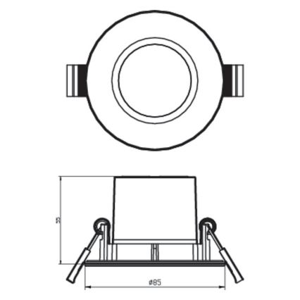 Philips - Set da 3 lampade da bagno dimmerabili DIVE LED/5,5W/230V IP65
