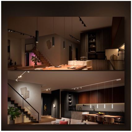 Philips - CONFEZIONE DA 3 lampadari LED RGB dimmerabili a sospensione con cavo per sistema a binario Hue PERIFO LED RGB/15,6W/230V 2000-6500K