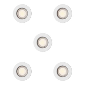 Philips - Set da 5 faretti da incasso PERIDOT 1x GU10/7W/230V bianco