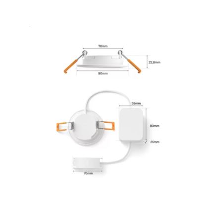 Philips - 3er-Set LED RGBW dimmbare Bad-Einbauleuchte Hue SLIM LED/8,3W/230V 1000-20000K weiß P44