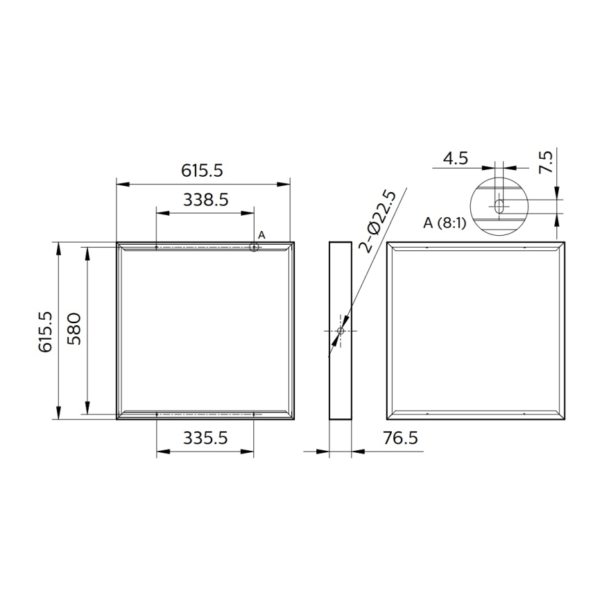 Philips - Set zur Aufputzmontage für LED-Panels LEDINAIRE und CORELINE