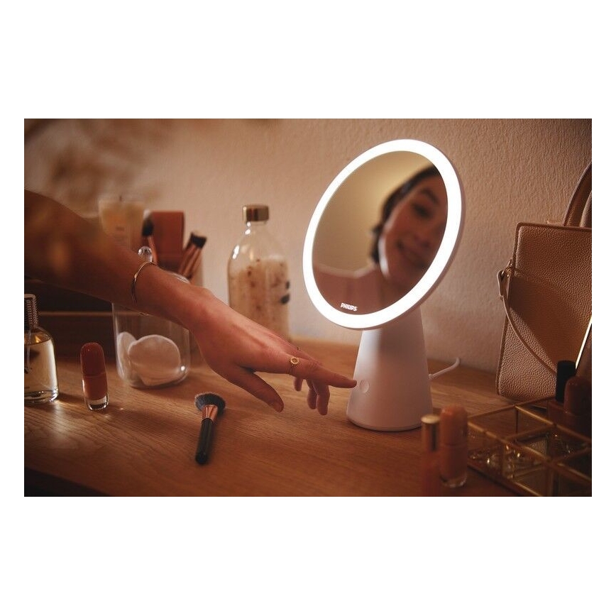 Philips - Specchio cosmetico dimmerabile con retroilluminazione LED MIRROR LED/4,5W/5V