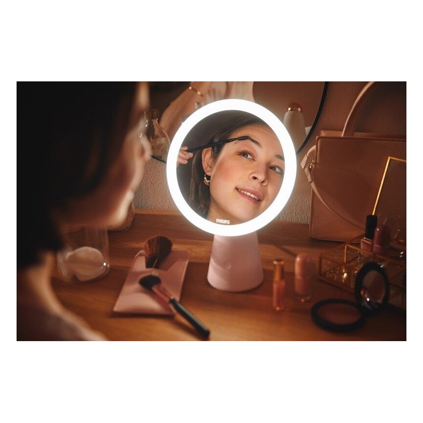 Philips - Specchio cosmetico dimmerabile con retroilluminazione LED MIRROR LED/4,5W/5V
