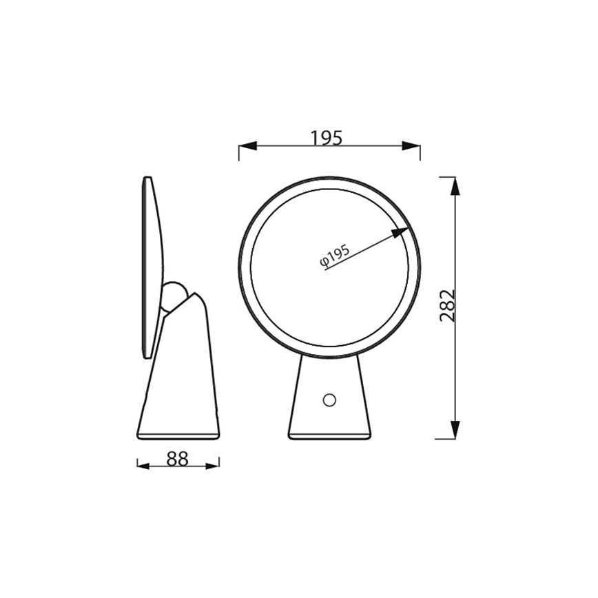 Philips - Specchio cosmetico dimmerabile con retroilluminazione LED MIRROR LED/4,5W/5V