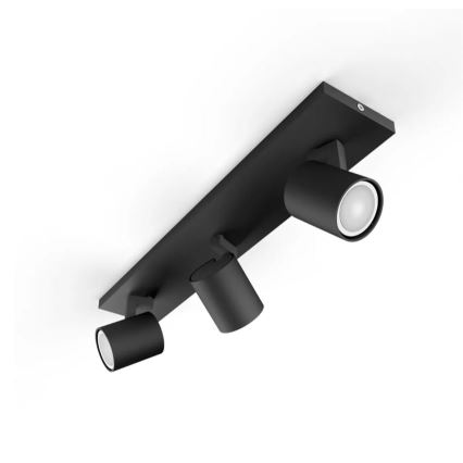 Philips - Spot à intensité variable LED Hue RUNNER 3xGU10/4,2W/230V 2200-6500K + télécommande noir
