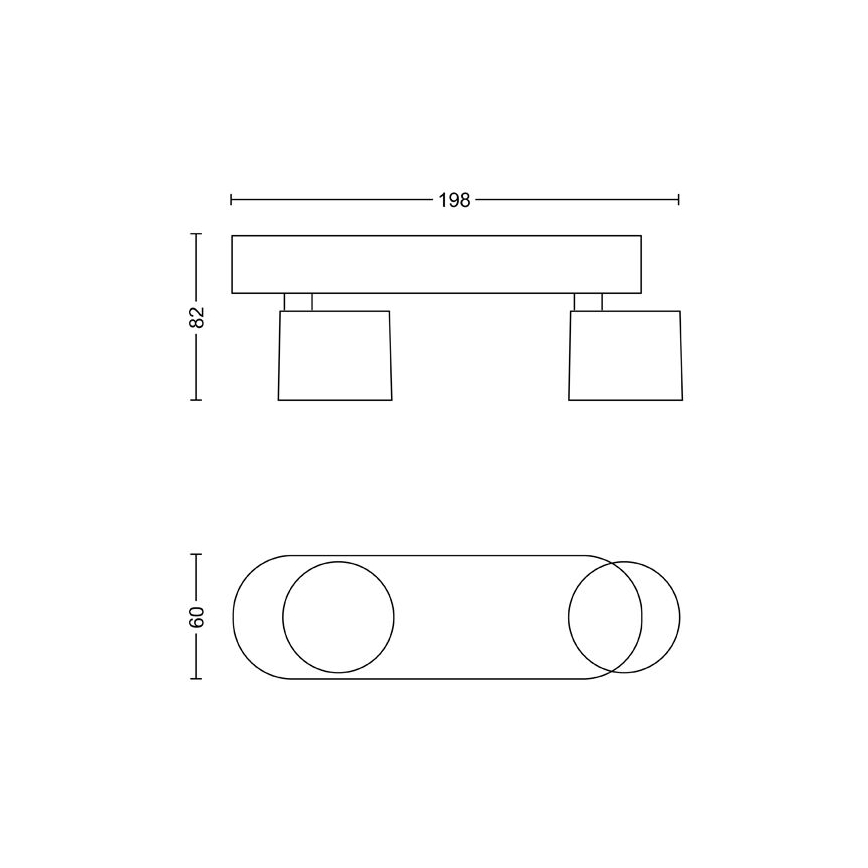Philips - Spot à intensité variable 2xLED/4,5W/230V
