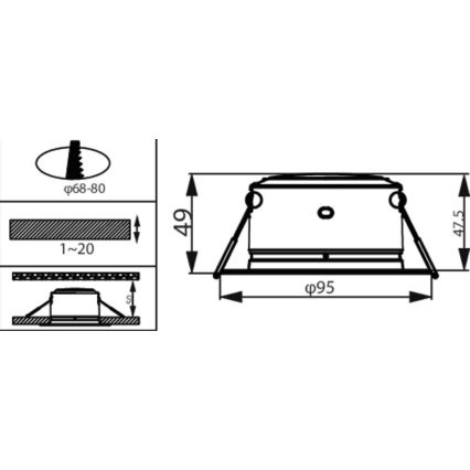 Philips - Spot encastrable LED/2W/230V 3000K
