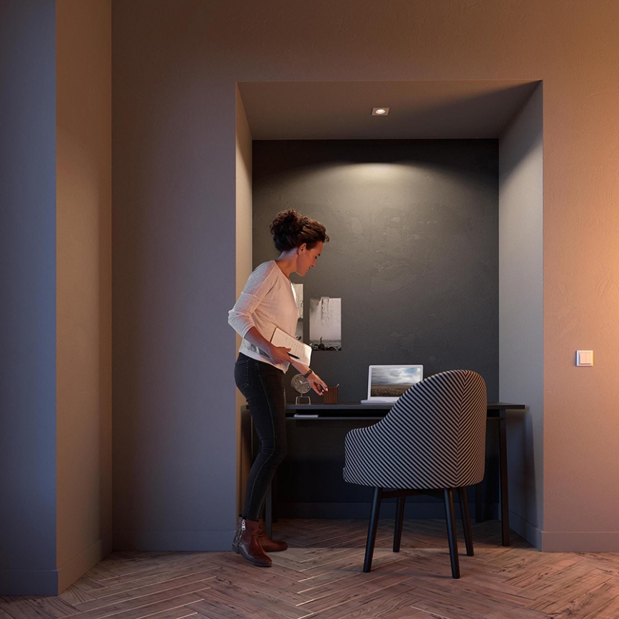 Philips - Spot encastrable LED RGBW dimmable DONEGAL 1xGU10/4,8W/230V + télécommande