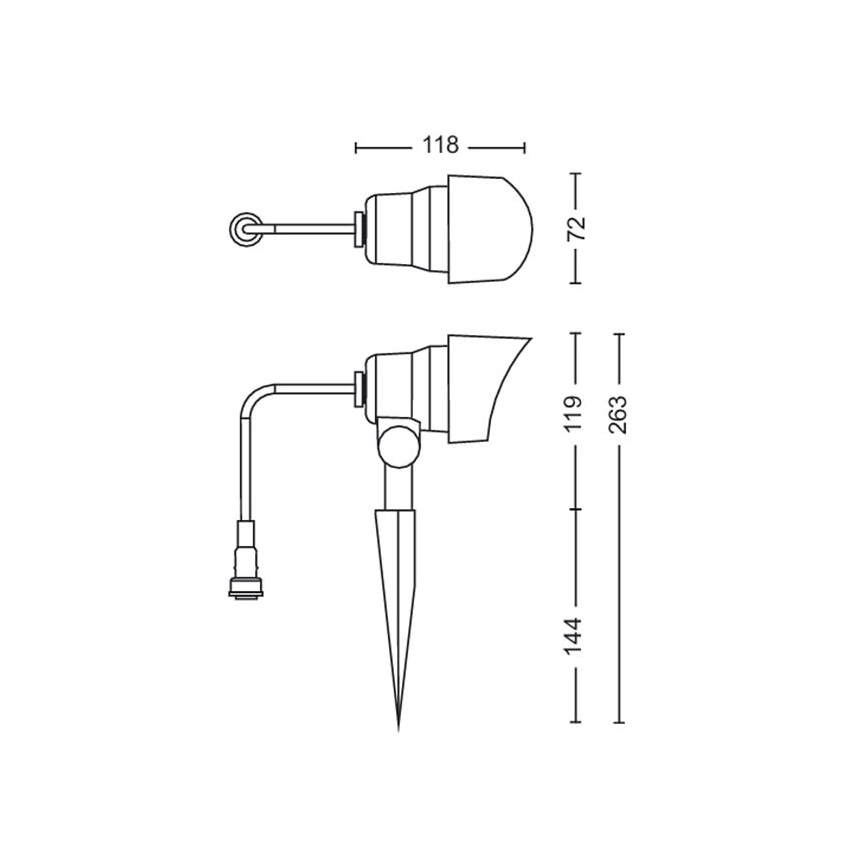 Philips - Spot extérieur LED/6W/12V 2700K IP44