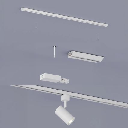 Philips - Spot LED RGBW dimmable pour rail EASYLINK HUE 3x GU10 / 4,7 W / 230 V 2200-6500 K 1 m blanc + pont Hue