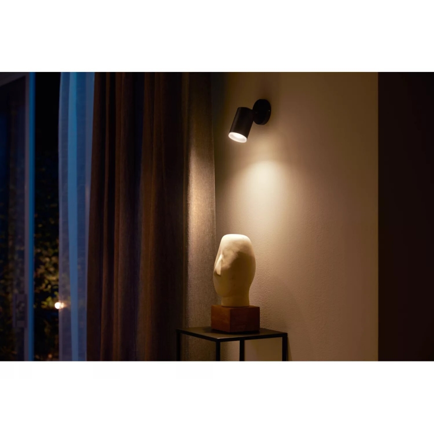 Philips - Spot LED RGBW à intensité variable Hue FUGATO 1xGU10/4,2W/230V 2000-6500K noir
