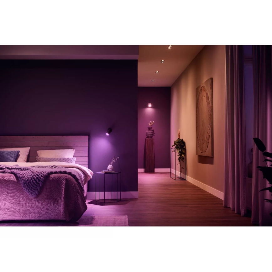 Philips - Spot LED RGBW à intensité variable Hue FUGATO 1xGU10/4,2W/230V 2000-6500K noir