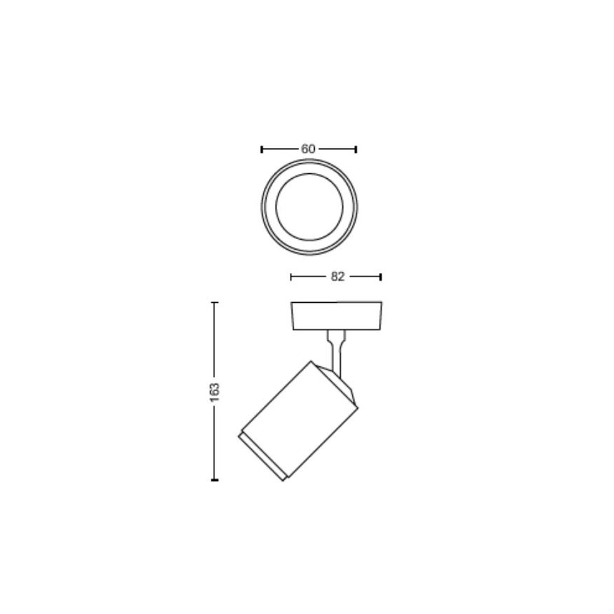 Philips - Spot LED RGBW à intensité variable Hue FUGATO 1xGU10/4,2W/230V 2000-6500K noir