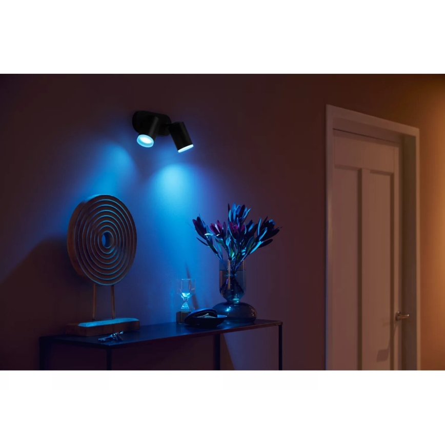 Philips - Spot LED RGBW à intensité variable Hue FUGATO 2xGU10/4,2W/230V 2000-6500K noir