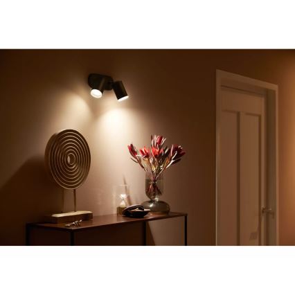Philips - Spot LED RGBW à intensité variable Hue FUGATO 2xGU10/4,2W/230V 2000-6500K noir