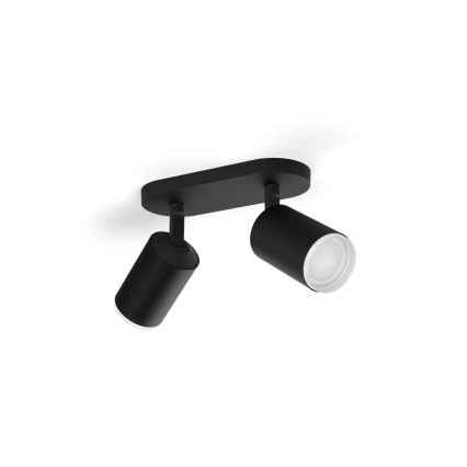 Philips - Spot LED RGBW à intensité variable Hue FUGATO 2xGU10/4,2W/230V 2000-6500K noir
