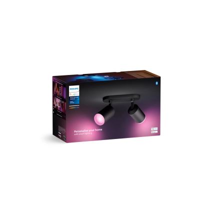 Philips - Spot LED RGBW à intensité variable Hue FUGATO 2xGU10/4,2W/230V 2000-6500K noir