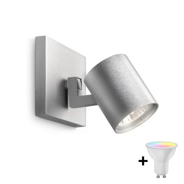 Philips - Spot LED RGBW dimmable RUNNER 1xGU10/6,5W/230V 2700-6500K chrome mat