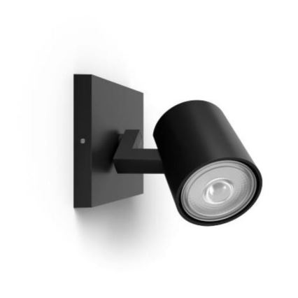 Philips - Spot LED RGBW dimmable RUNNER 1xGU10/6,5W/230V 2700-6500K noir
