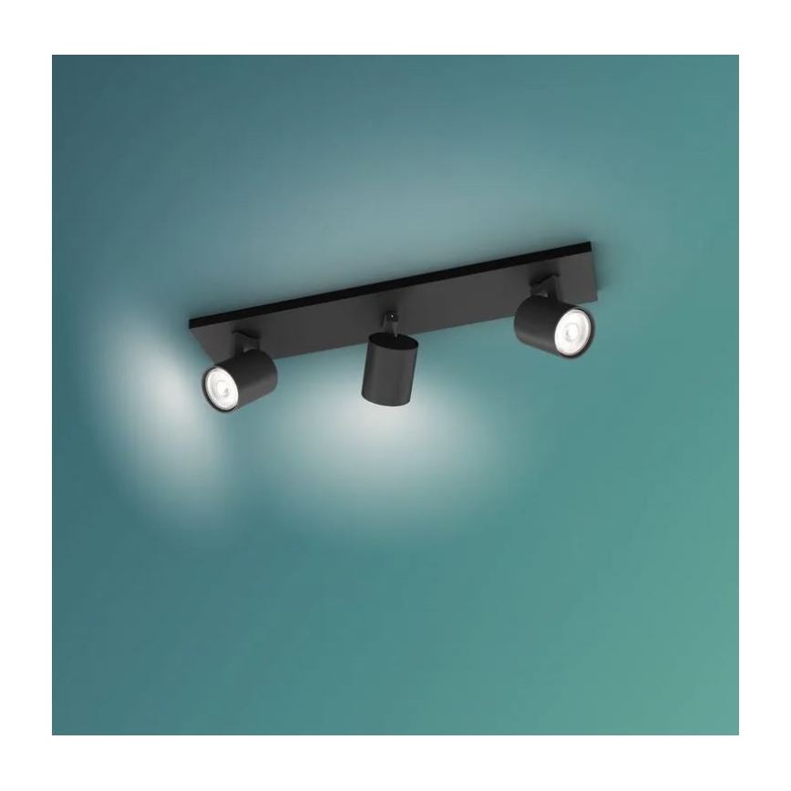Philips - Spot LED RGBW dimmable RUNNER 3xGU10/6,5W/230V 2700-6500K noir