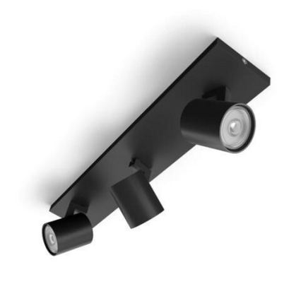 Philips - Spot LED RGBW dimmable RUNNER 3xGU10/6,5W/230V 2700-6500K noir
