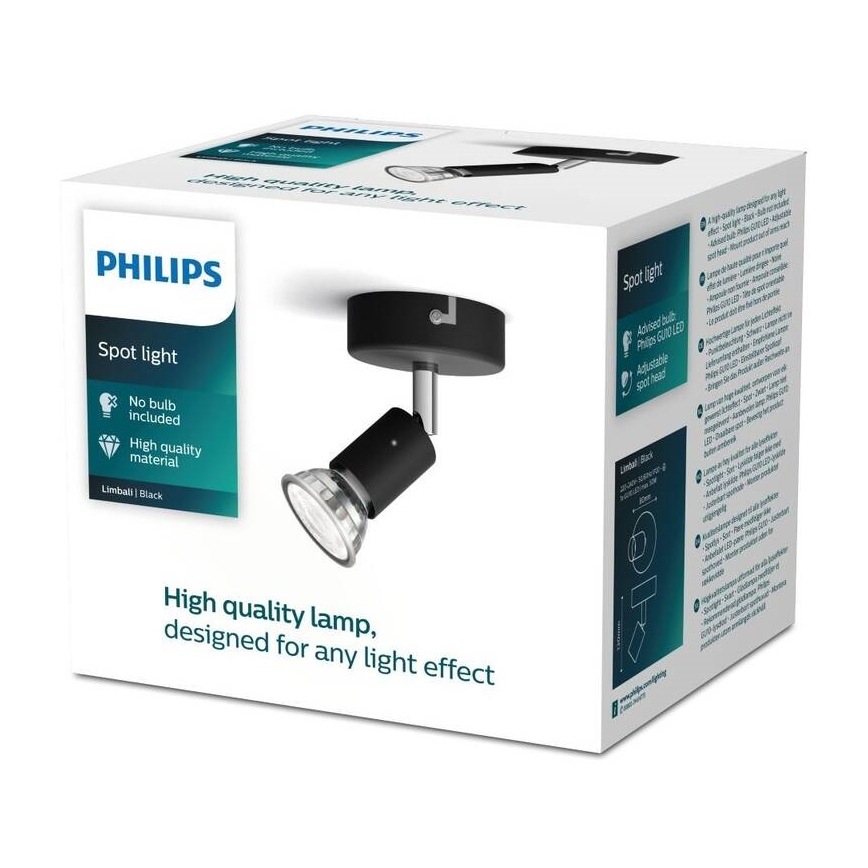 Philips - Spot 1xGU10/50W/230V noir