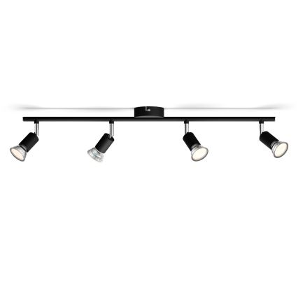 Philips - Spot 4xGU10/50W/230V noir