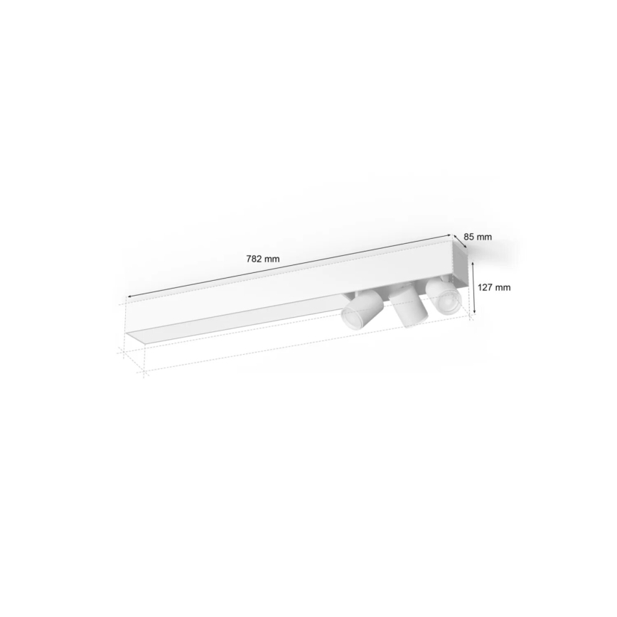 Philips - Spot RGBW à intensité variable Hue CENTRIS 3xGU10/4,2W/230V + LED/11W 2000-6500K