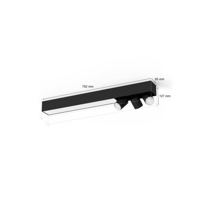 Philips - Spot RGBW à intensité variable Hue CENTRIS 3xGU10/4,2W/230V + LED/11W 2000-6500K