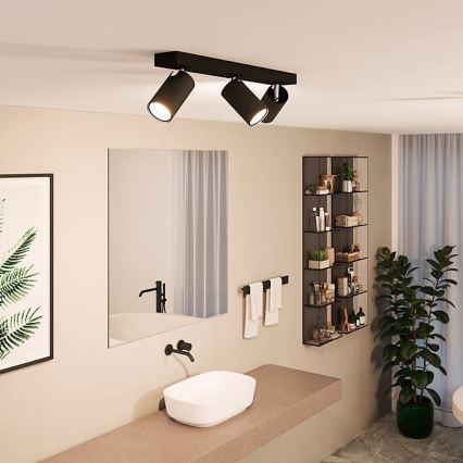 Philips - Spot salle de bain IDRIS 3xGU10/5W/230V IP44 noir